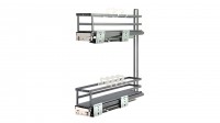 Cargo mini 150мм FLORA KR05/1/3/150/R/GRPH с доводчиком, боковое крепление ГРАФИТ  БОЯРД