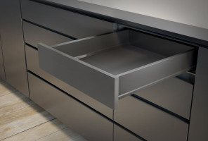 Ящик GTV Модерн Бокс PRO L-350, низкий H-84мм, Антрацит PB-MBPRO-KPL350A